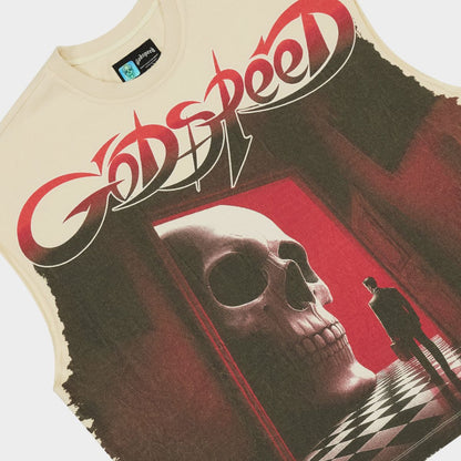 Godspeed Fate’s Doorstep Sleeveless T-Shirt 'Bone'