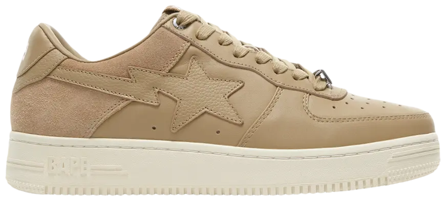 Zapatos de tacón bajo de ante blanco Bape Sta de Bathing Ape