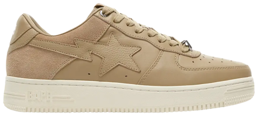 A Bathing Ape Bape Sta Low Suede Heel Beige