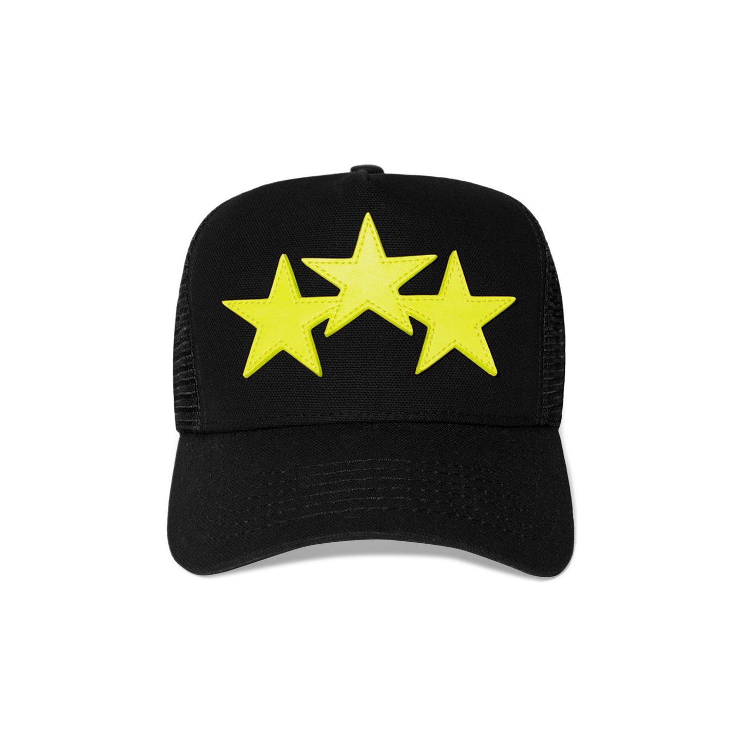 Amiri Three Star Trucker Hat Black/Lime