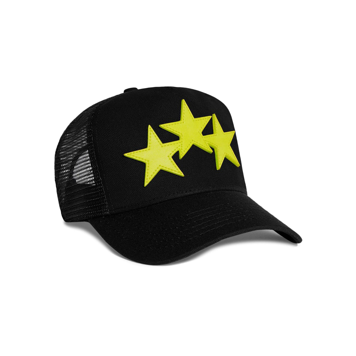 Amiri Three Star Trucker Hat Black/Lime