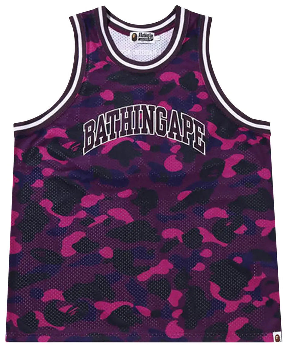 BAPE Color Camo Basketball Tank Top 'Purple'