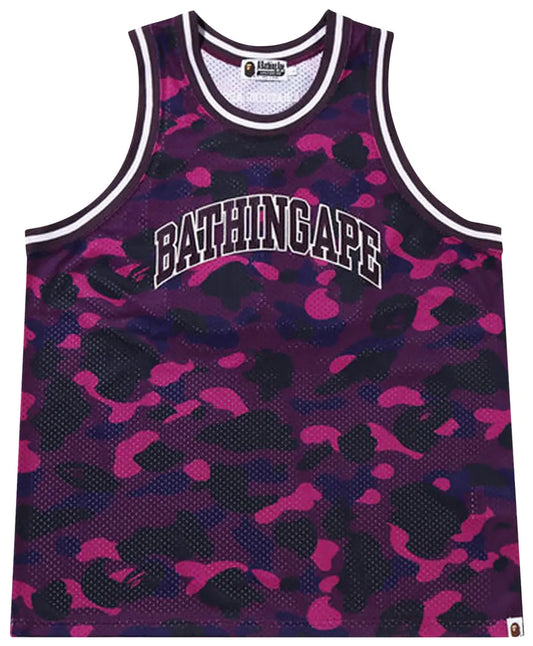 BAPE Color Camo Basketball Tank Top 'Purple'