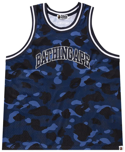 BAPE Color Camo Basketball Tank Top 'Navy'