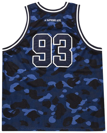 BAPE Color Camo Basketball Tank Top 'Navy'