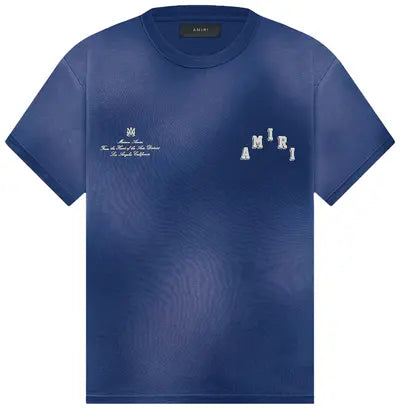 Amiri Vintage Collegiate Tee 'Blue'