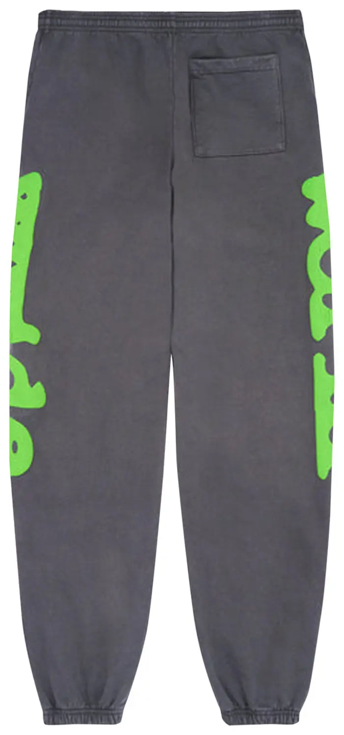 Pantalones deportivos Sp5der Beluga gris pizarra/verde
