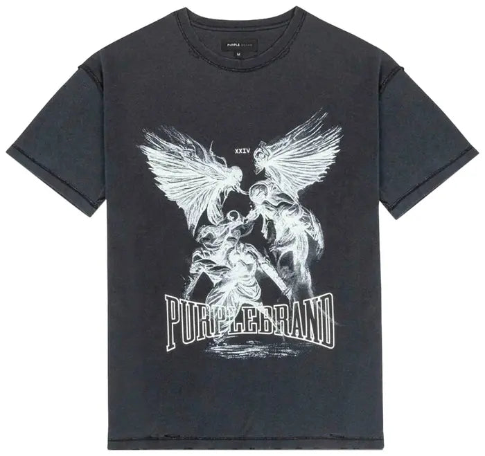 Purple Brand Textured Inside Out Tee 'Black'