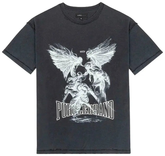 Purple Brand Textured Inside Out Tee 'Black'