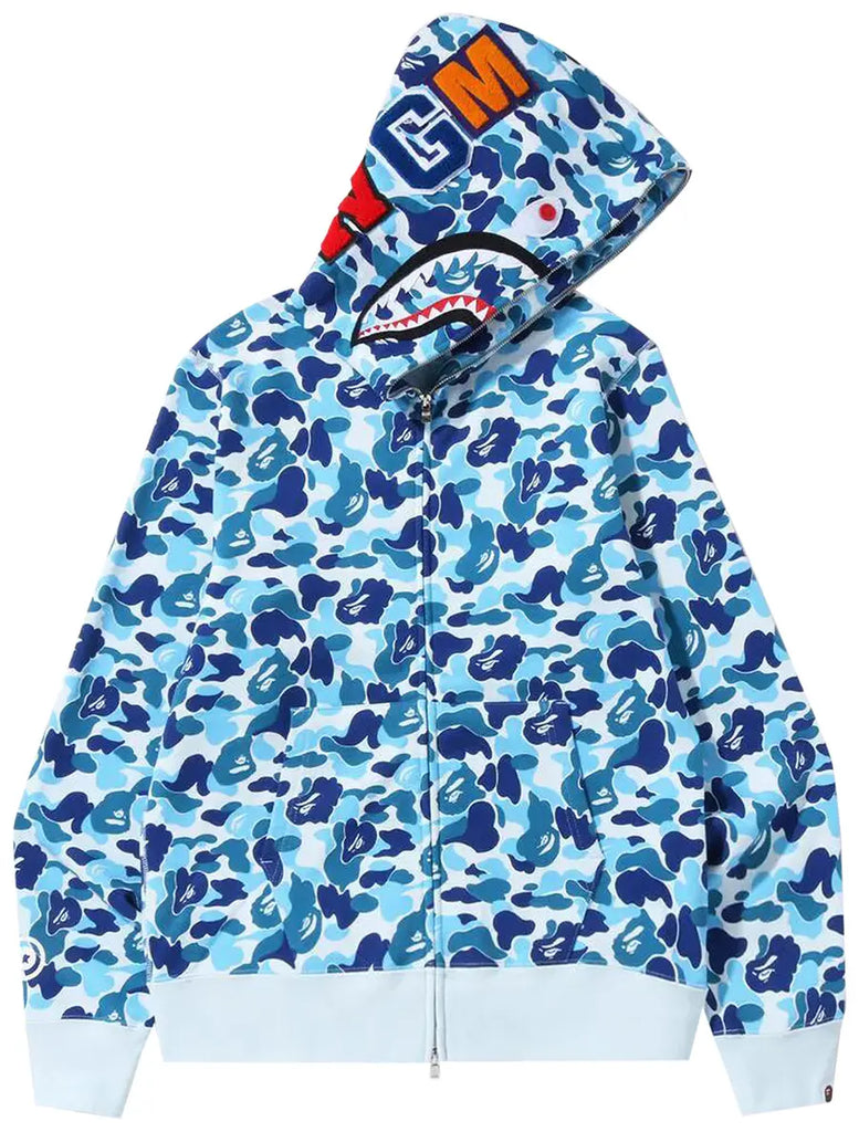 BAPE ABC Camo Shark Full Zip Hoodie Blue