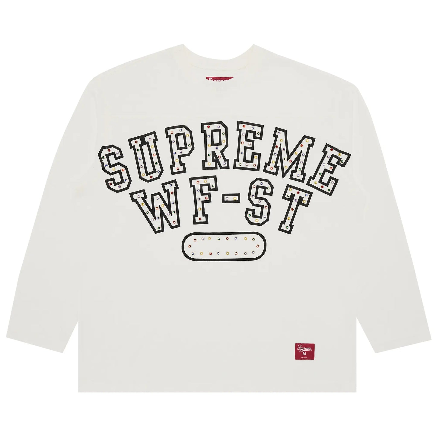 Supreme Athletic Studded Long-Sleeve Top 'White'