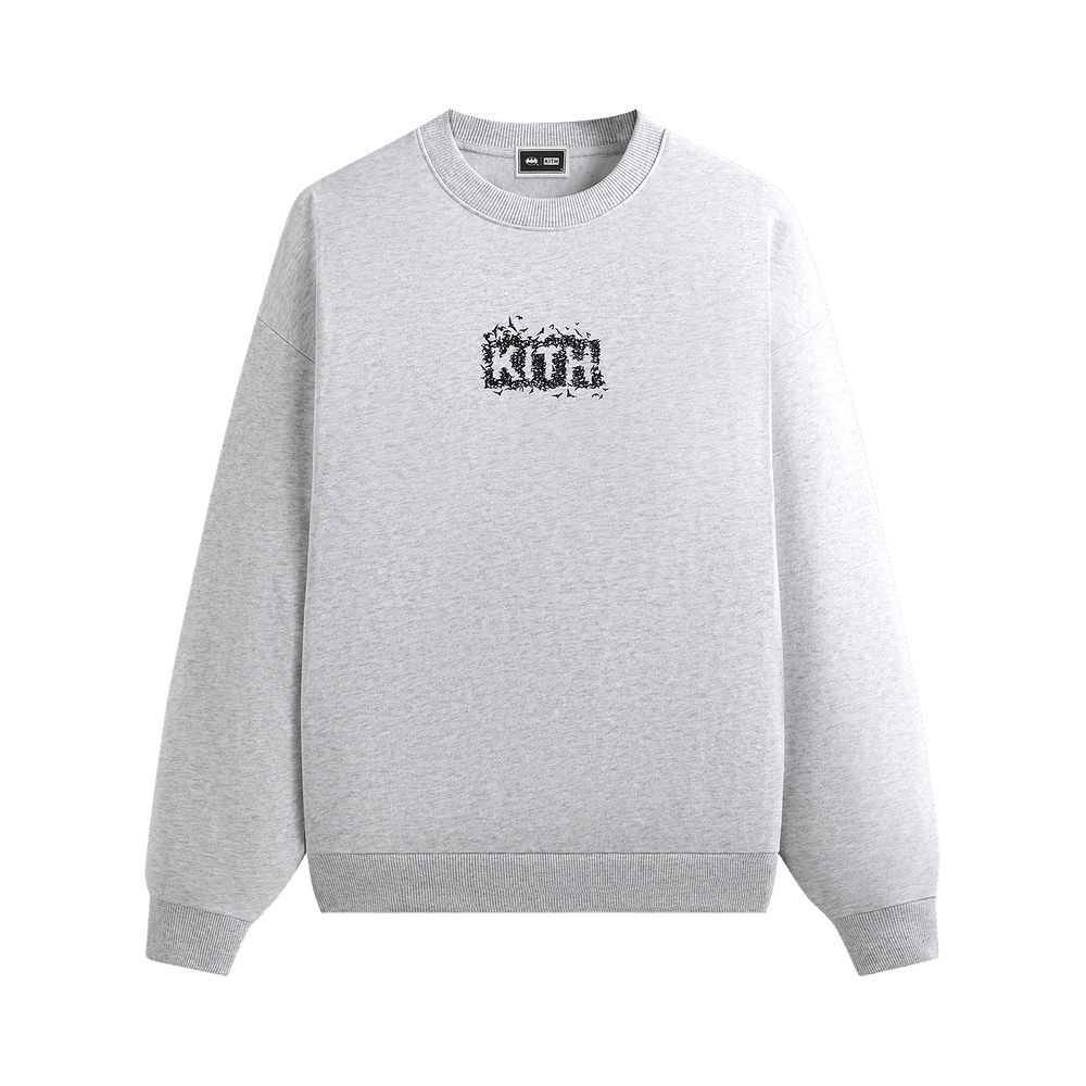 Kith x Batman Bats Vintage Nelson Crewneck Light Heather Grey