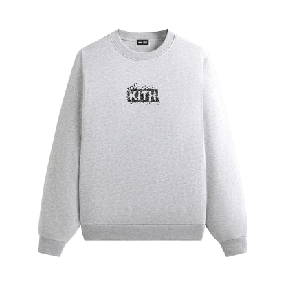 Kith x Batman Bats Vintage Nelson Crewneck Light Heather Grey