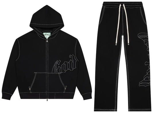Godspeed OG Logo Sweatsuit Stitched (Black/White)