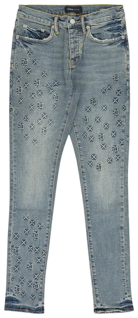 Purple Brand Embossed P001 Denim 'Blue'