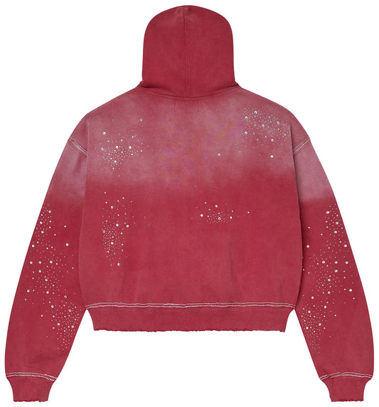 Vale Forever 'Classico' Ruby Red Zip Up Hoodie