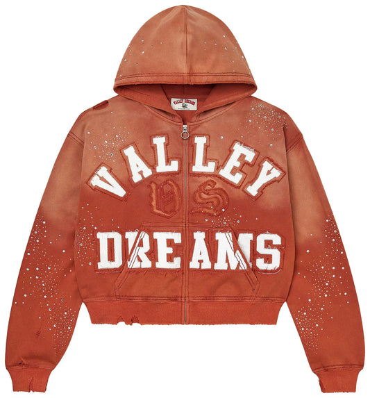 Vale Forever Classico Zip Up Hoodie 'Orange'