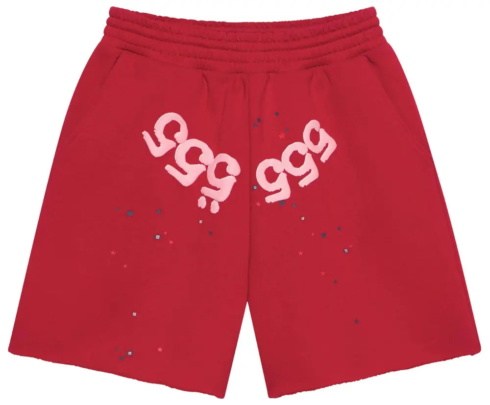 Sp5der Angel Number Shorts 'Merlot'