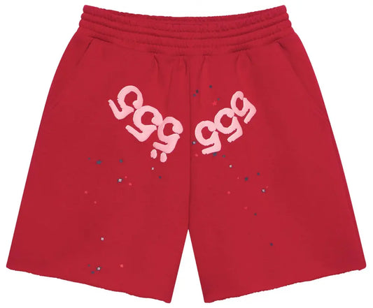 Sp5der Angel Number Shorts 'Merlot'