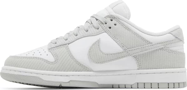 Nike Dunk Low Light Silver Corduroy (Mujer)