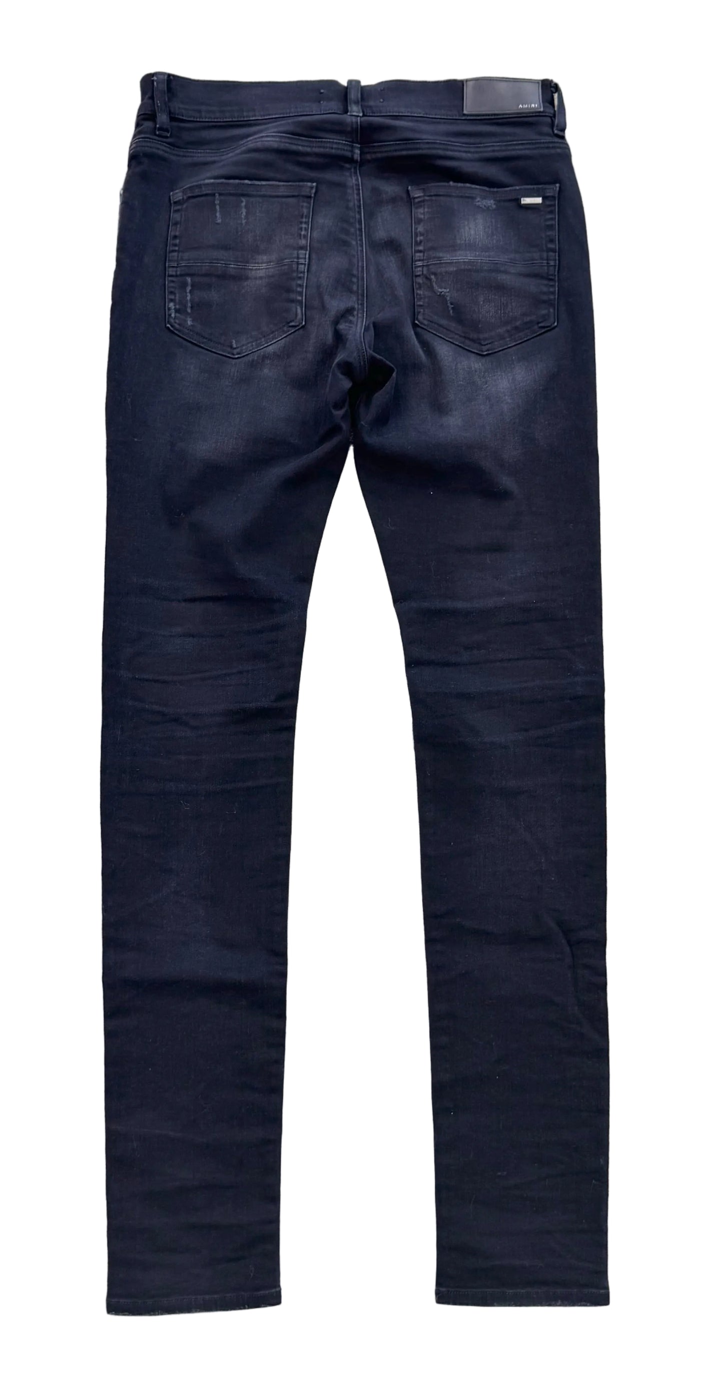 Amiri MX1 Camo Patch Jeans Aged Black (Pre-Owned)