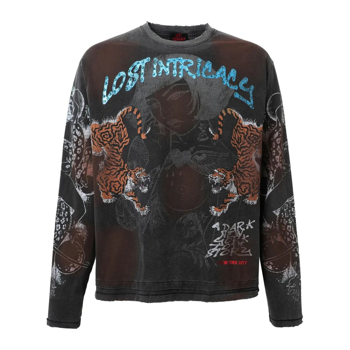 Lost Intricacy Twin Tiger L/S Tee Black