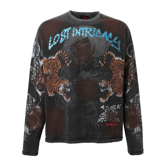 Lost Intricacy Twin Tiger L/S Tee Black
