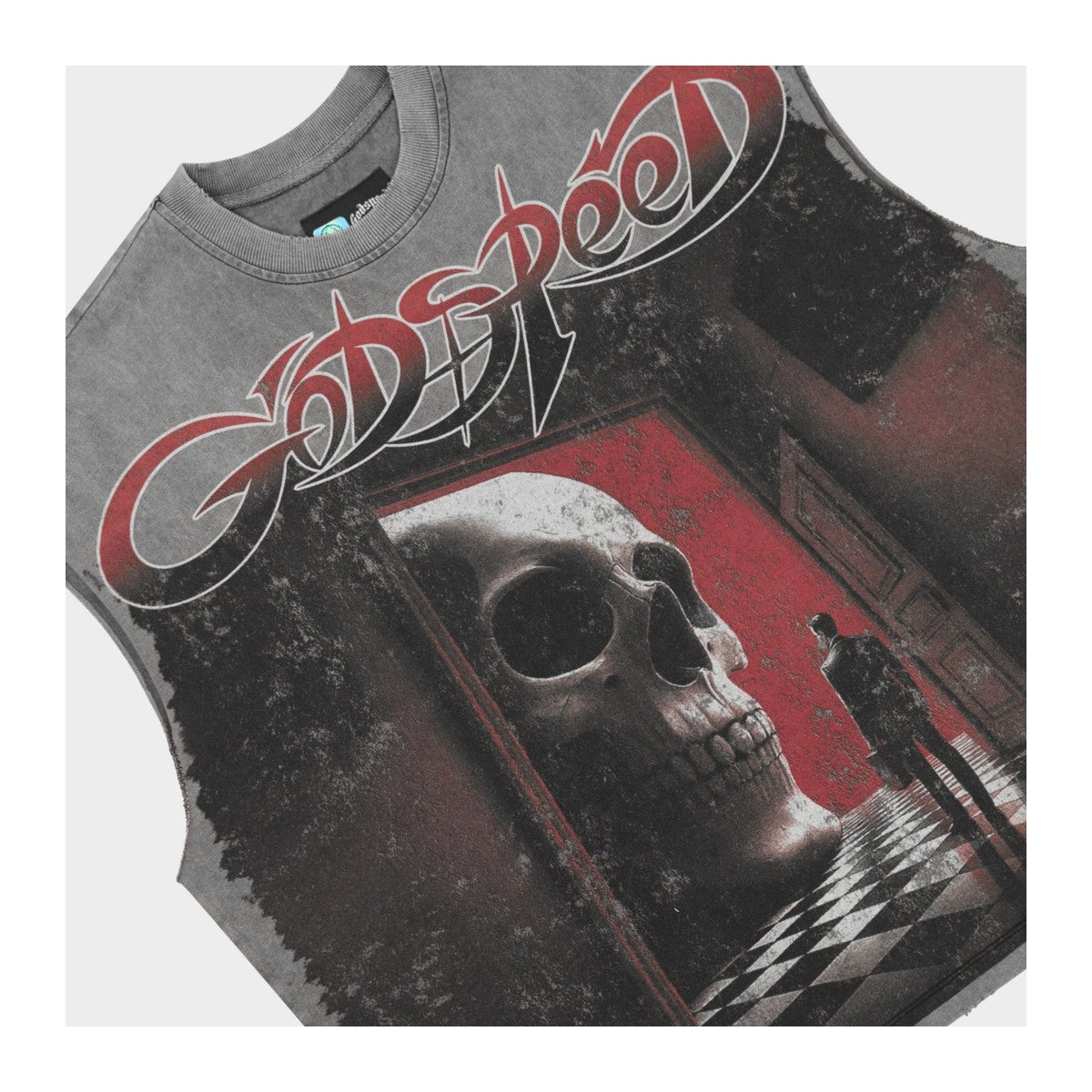 Godspeed Fate’s Doorstep Sleeveless T-shirt 'Grey Wash'