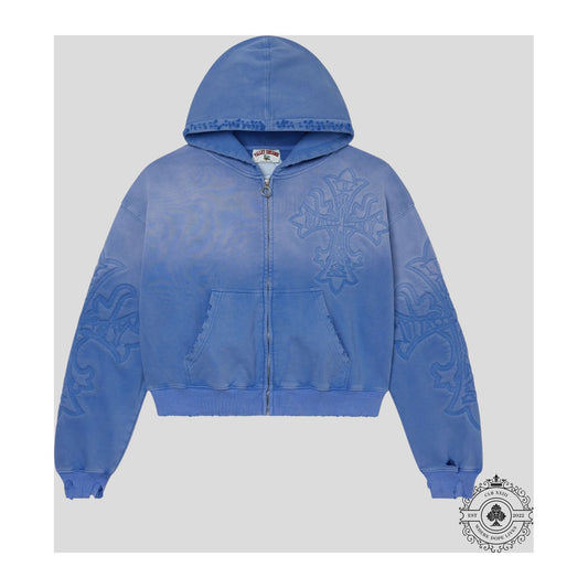 Vale Forever Carver Zip Up Hoodie in Ice Blue