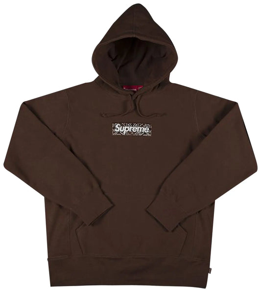 Supreme Bandana Box Logo Hooded Sweatshirt 'Dark Brown'