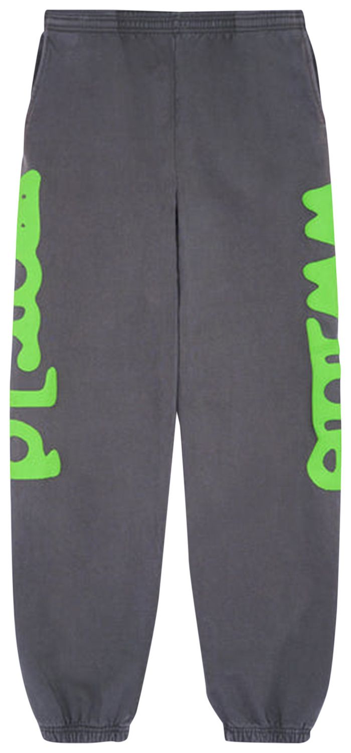 Pantalones deportivos Sp5der Beluga gris pizarra/verde