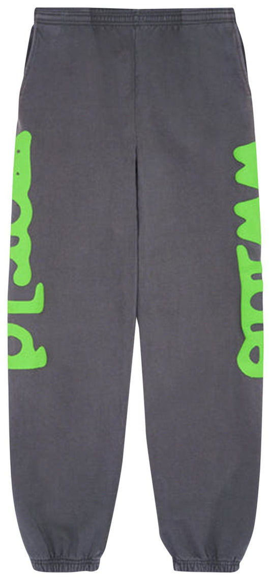 Pantalones deportivos Sp5der Beluga gris pizarra/verde
