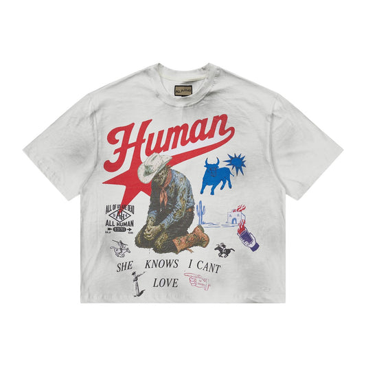 All Human LOVE ME, HATE ME T-Shirt