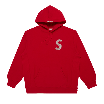 Supreme x Swarovski S Logo Hooded Sweatshirt 'Red'