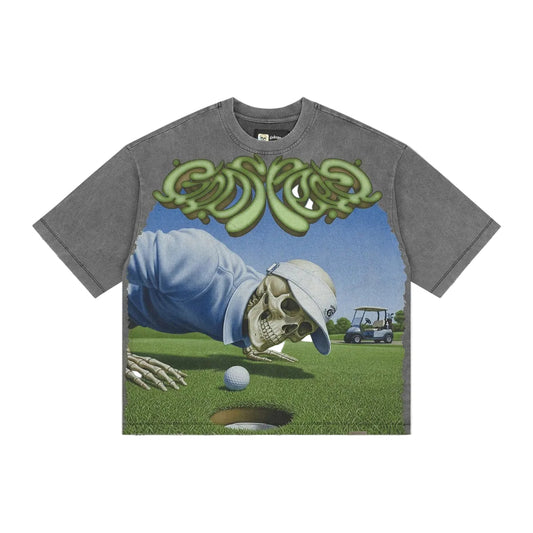 Godspeed Green Reaper T-Shirt 'Grey Wash'