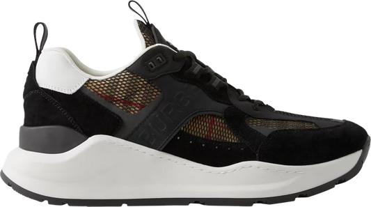 Zapatillas Burberry de malla con relieve en negro