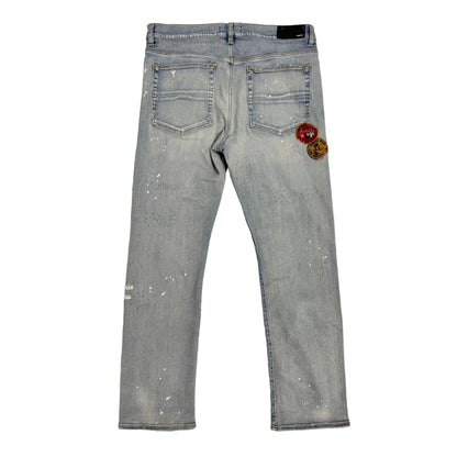 Amiri Patch Straight-Leg Jeans ‘Blue’ (Pre-Owned)