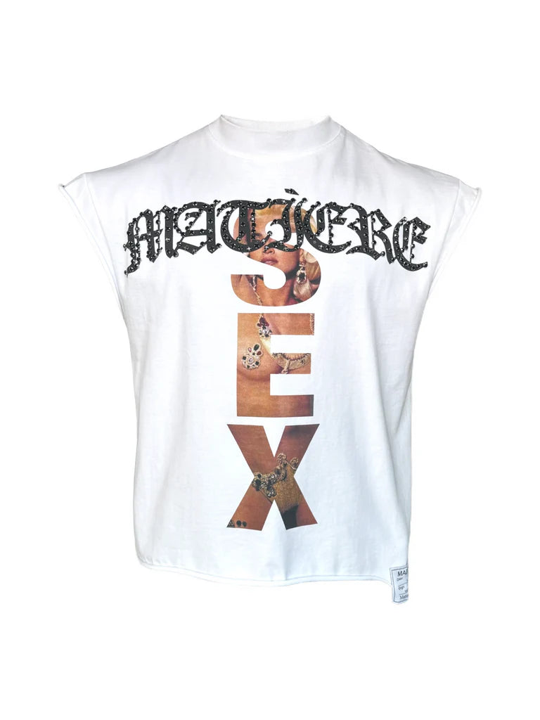 Matière de Désirs Madonna Cutoff T-Shirt 'White'
