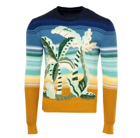 Amiri Embroidered Palm Tree Crew 'Multicolor'
