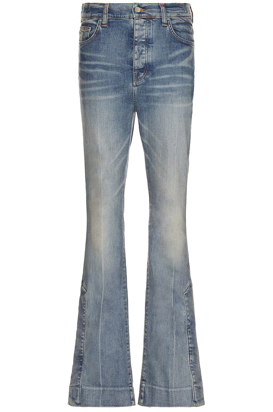 Amiri Stack Kick Flare Leg Clay Indigo Jeans
