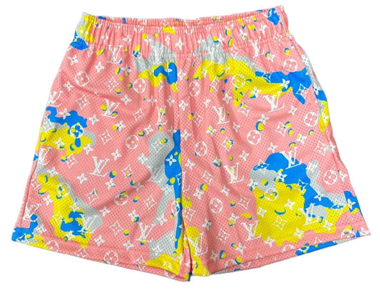 Bravest Studios x LV Cotton Candy Pink Mesh Shorts