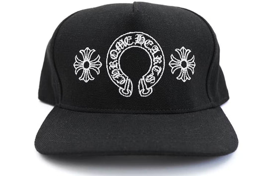 Chrome Hearts Horseshoe Denim Baseball Hat 'Black'