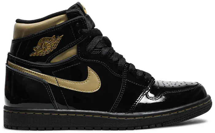 Jordan 1 Retro High Negro Metálico Dorado (2020)