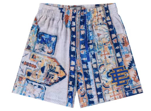 Eric Emanuel EE Basic/Core Rug Print Short 'White/Blue'