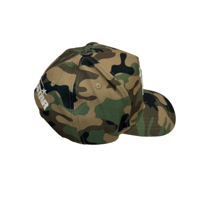 Hellstar Camo Rhinestone Snapback Hat (Pre-Owned)