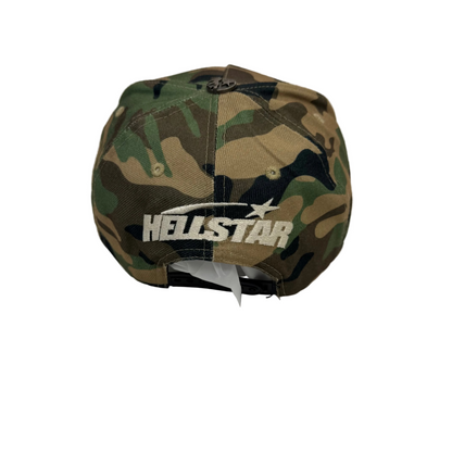 Hellstar Camo Rhinestone Snapback Hat (Pre-Owned)