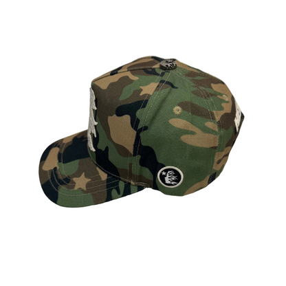 Hellstar Camo Rhinestone Snapback Hat (Pre-Owned)