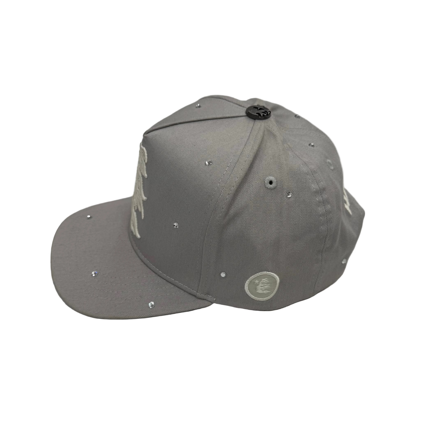 Hellstar OG Logo Rhinestone Cap Grey (Pre-Owned)