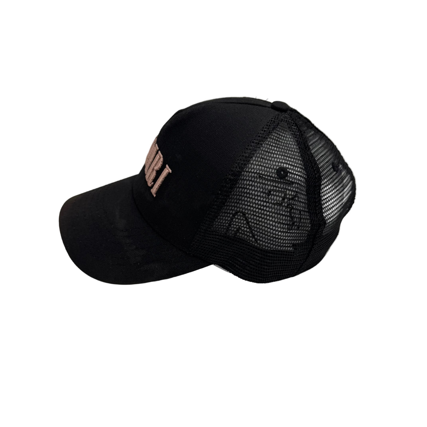 Amiri Core Logo Trucker Hat 'Black/Peach' (Pre-Owned)