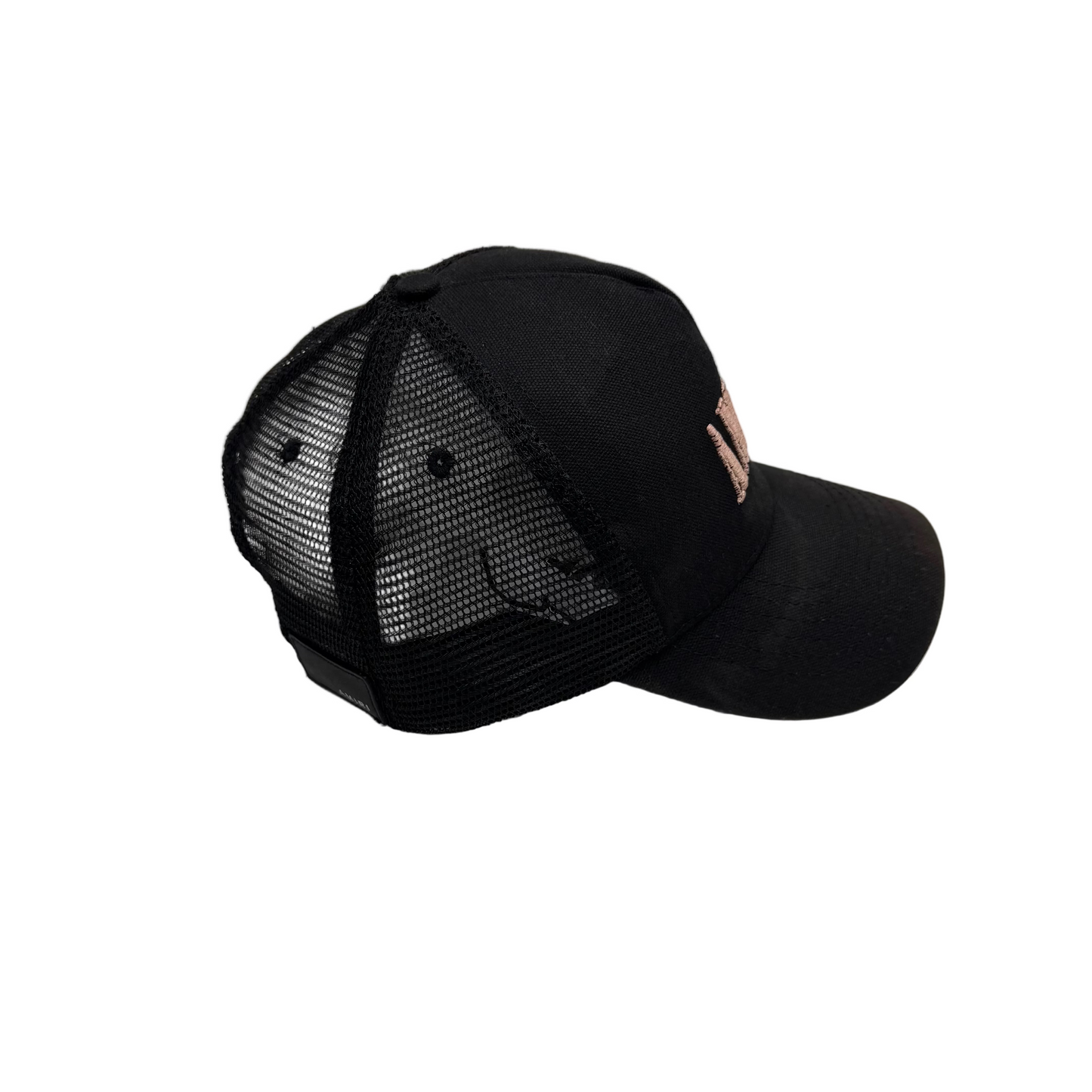 Amiri Core Logo Trucker Hat 'Black/Peach' (Pre-Owned)